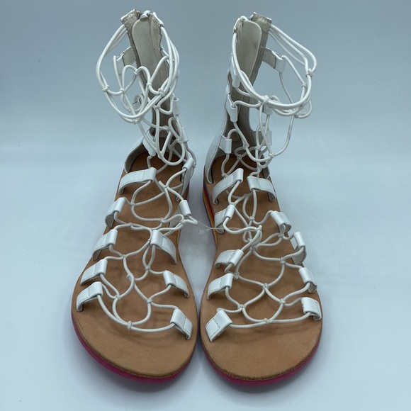 JEFFREY CAMPBELL BURMA White Rainbow Wedge Gladiator Sandal Size 8M - Picture 5 of 16